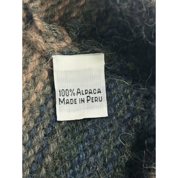 Peruvian Connection Multicolor 100% Alpaca Crewneck Long Sleeve Sweater Size XL - Picture 5 of 6